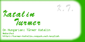 katalin turmer business card