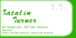 katalin turmer business card